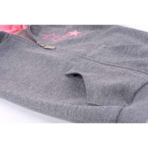 Спортивний костюм Breeze з рожевими лампасами (9553-140G-gray)