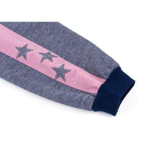 Спортивний костюм Breeze з рожевими лампасами (9553-116G-blue)