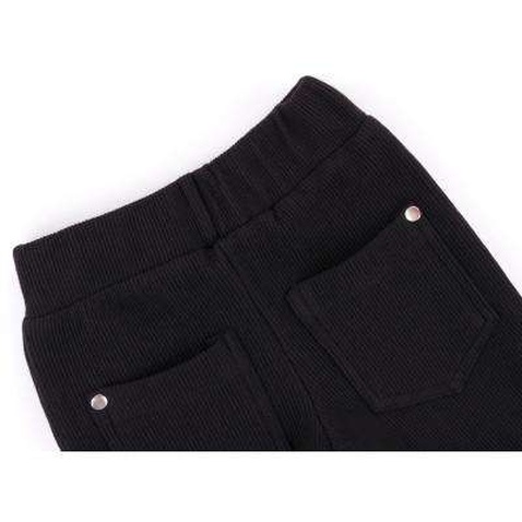 Лосини Breeze у рубчик з кишенькою (9842-116G-black)