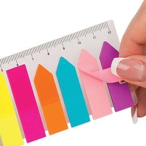 Стікер-закладка Buromax Plastic bookmarks 45x12mm, 8*25шт, neon (BM.2307-98)