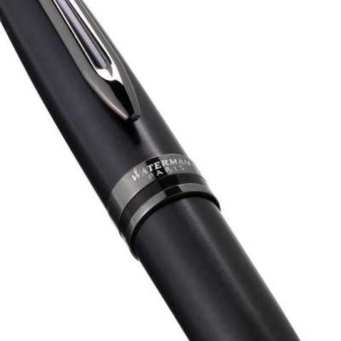 Ручка пір'яна Waterman EXPERT Metallic Black Lacquer RT  FP F (10 046)