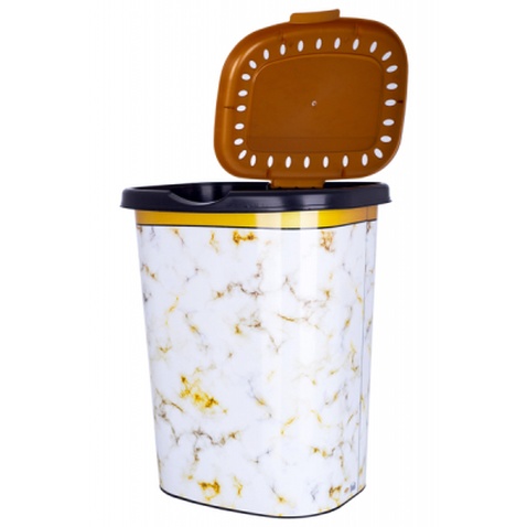 Кошик для білизни Violet House Decor Marble White 55 л (0190 DECOR Marble WHITE 55 л)