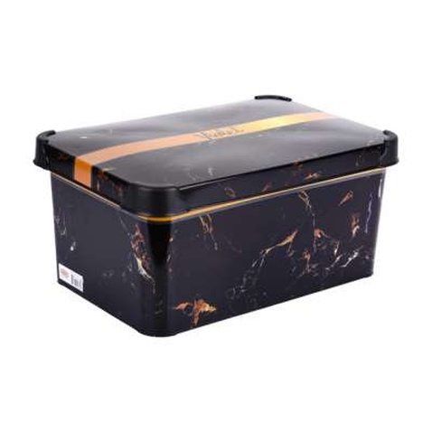 Контейнер для зберігання Violet House 0646 Decor Marble Black 5 л (0646 DECOR Marble Black з/кр. 5)