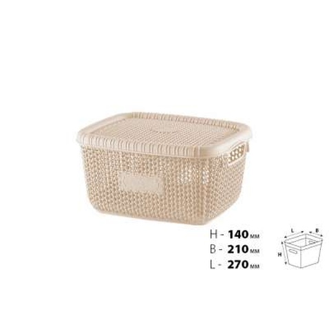 Кошик для зберігання Violet House 1009 Віолетта Cappuccino 5 л (1009 Віолетта CAPPUCHINO з/кр. 5)