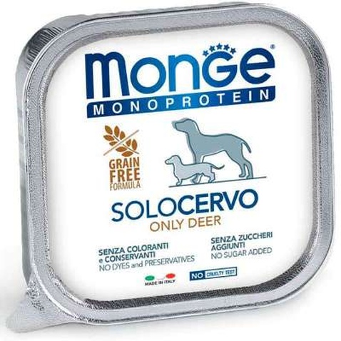 Консерви для собак Monge Dog Solo 100% оленина 150 г (8009470014175)