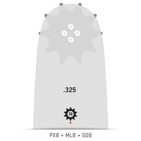 Шина для ланцюгової пили Oregon 0.325'', 1.3 мм 16''/40 см (160MLBK041)