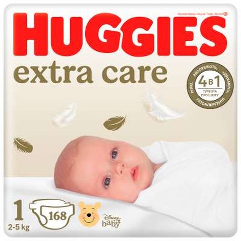 Підгузок Huggies Elite Soft Newborn 1 (3-5 кг) 168 шт (5029054234747/5029053549620)