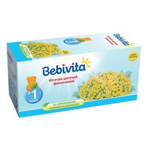 Дитячий чай Bebivita фенхелевий, 30 г (4820025490718)