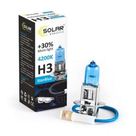 Автолампа SOLAR H3 12V 55W PK22s StarBlue 4200K (1243)
