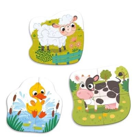 Пазл DoDo 3 в 1 Сільські тварини (300393)