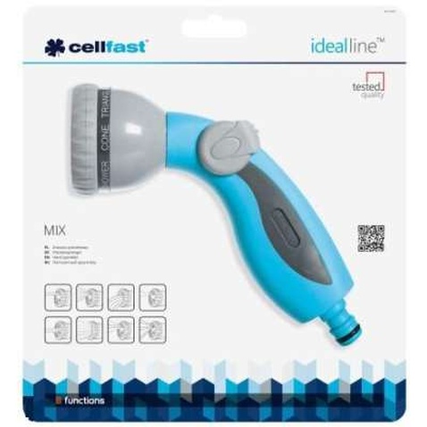 Пістолет для поливу Cellfast пістолетний MIX IDEAL, 8 режимів, регулювання напору (52-055)