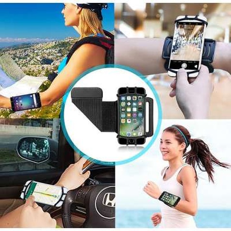 Тримач для смартфонів BeCover спортивний, на руку, чорний (BC-RZSS034 / 709634)