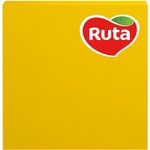 Серветки столові Ruta Колор 3 шари 33х33 см Жовті 20 шт. (4820023741645)