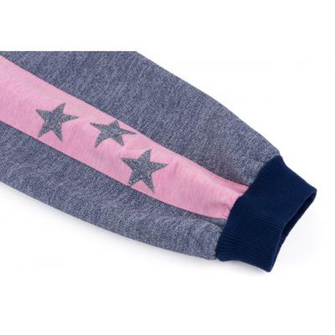 Спортивний костюм Breeze з рожевими лампасами (9553-116G-blue)