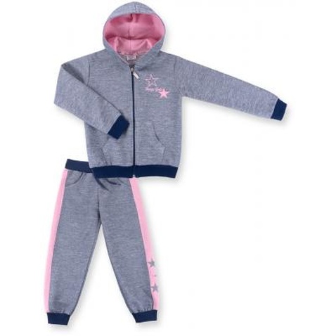 Спортивний костюм Breeze з рожевими лампасами (9553-116G-blue)