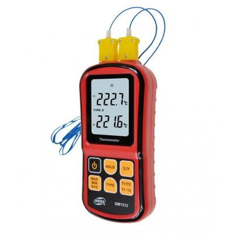 Термометр термопара Benetech цифровий двоканальний -250-1767°C (GM1312)