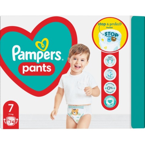 Підгузок Pampers трусики Pants Giant Розмір 7 (17+ кг) 74 шт. (8006540069622)