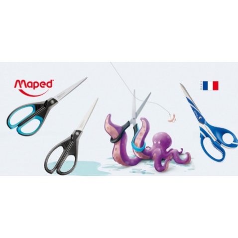 Ножиці Maped ESSENTIALS SOFT 170мм, чорний із синім (MP.468210)