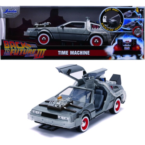 Машина Jada металева Назад у майбутнє 3 Машина часу (1989) зі світловим ефектом 1:24 (253255027)