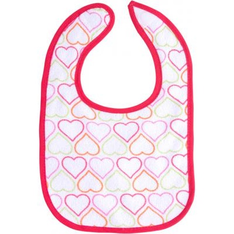 Слинявчик Luvable Friends 5 шт для девочек с надписями, розовый (2189-pink)