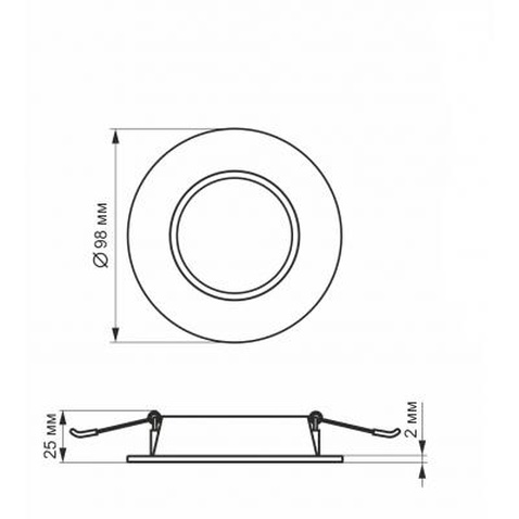 Світильник Videx LED 4W 5000K 220V (VL-DLBR-045)