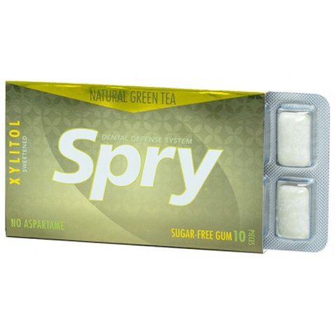 Жувальні гумки з ксилітом Spry натуральні із зеленим чаєм 10 шт. (700596000650)