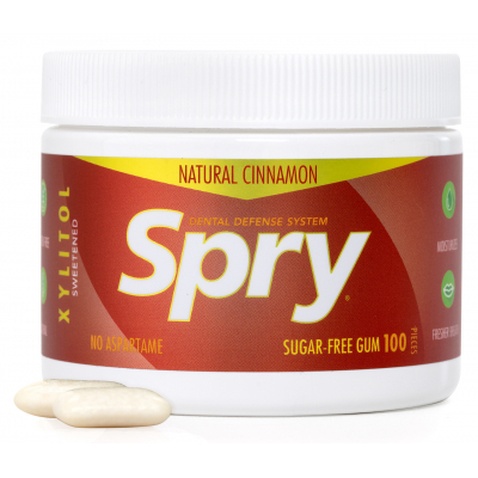 Жувальні гумки з ксилітом Spry натуральні з корицею 100 шт. (700596000148)