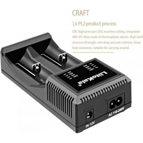 Зарядний пристрій для акумуляторів Liitokala 2 Slots, LED indicator, Li-ion(18650...RCR123...26650), NiMH(AA, AAA, SC, C) (Lii-PL2)