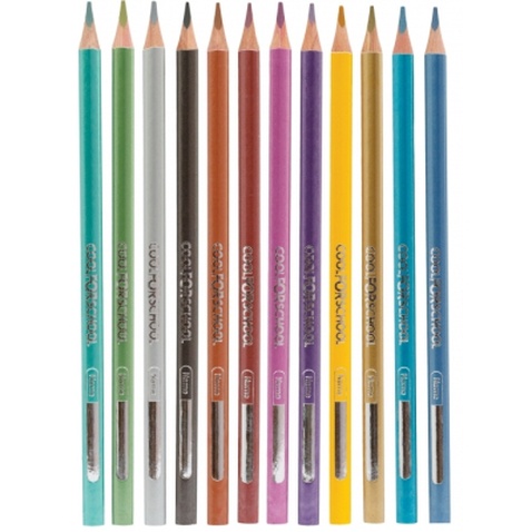 Олівці кольорові Cool For School Metallic 12 кольорів (CF15168)