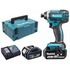 Гайковерт Makita аккумуляторный ударный LXT, 18В, 4Аг х 2шт, DC18RC, Makpac, (DTD152RMJ)
