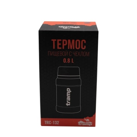 Термос Tramp з широким горлом в чохлі 0.8 л Olive (TRC-132-olive)