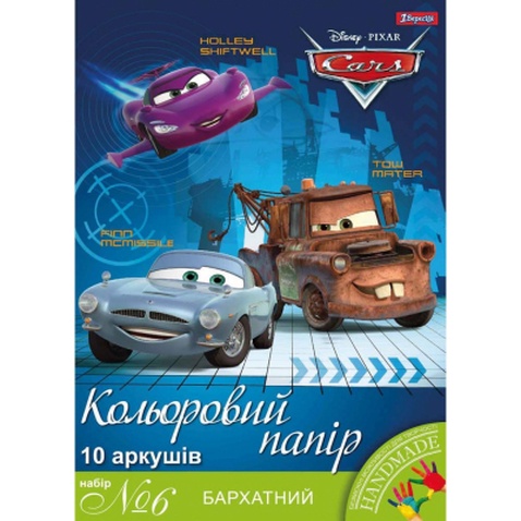 Кольоровий папір 1 вересня оксамитовий А4, 10л/10кол (950537)