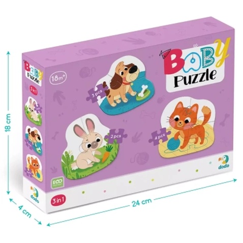 Пазл DoDo 3 в 1 Домашні тварини (300395)