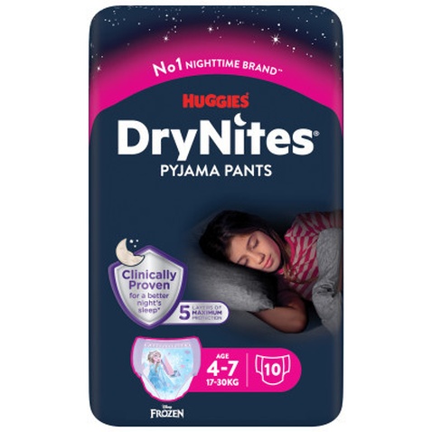 Підгузок Huggies DryNites для девочек 4-7 лет 10 шт (5029053527581)