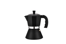 Гейзерна кавоварка  Ardesto Gemini Trento, 6 чашок, чорний, алюміній AR0806AIB