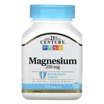 Мінерали 21st Century Магній, 250 мг, Magnesium, 110 таблеток (CEN-22713)