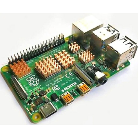 Додаткове обладнання до промислового ПК Raspberry Pi комплект радіаторів для Raspberry Pi 4, мідь, 5 шт (RA603)