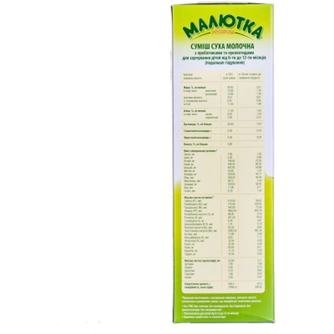 Дитяча суміш Малютка Premium 2 молочна з 6 до 12 мiсяцiв 350 г (4820199500091)