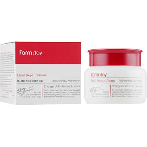 Крем для обличчя FarmStay Snail Repair Cream Відновлювальний з муцином равлика 100 мл (8809317284613)