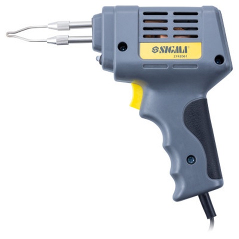 Паяльник електричний Sigma імпульсний 200Вт з аксесуарами 5шт, кейс (2742061)
