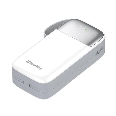 Зовнішній акумулятор ColorWay 30000mAh White (CW-PB300LPA4WT-PDD)