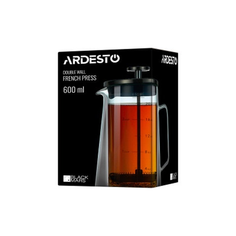 Френч-прес Ardesto Black Mars 600 мл (AR1906DW)