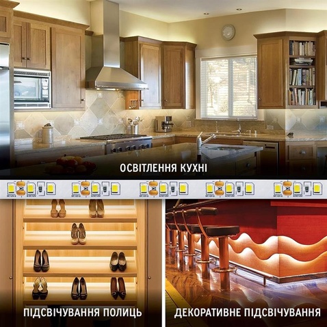 Стрічка світлодіодна ELM 2835 120LED IP20 4000K (19-0010)