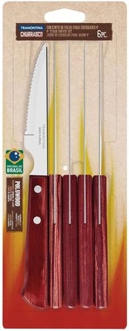 Набір ножів для стейку  Tramontina Barbecue Polywood 101.6 мм (21109/674)