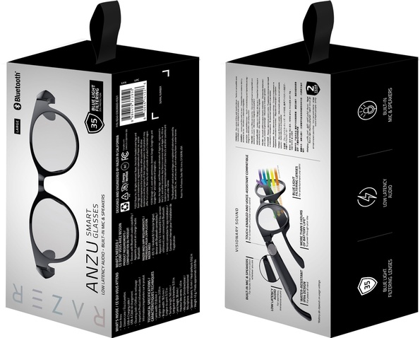 Смарт окуляри  RAZER Anzu Round Blue Light + Sunglass L (RZ82-03630400-R3M1)