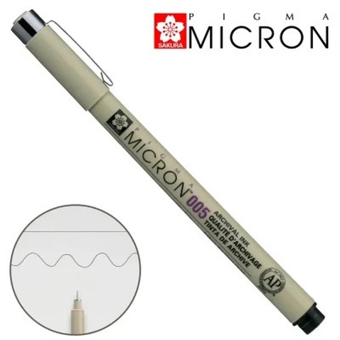 Лайнер Sakura Pigma Micron (0.05) 0,2мм Чорний (084511318410)