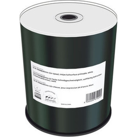 Диск CD Mediarange CD-R 700MB 80min 52x speed, inkjet fullsurface printable, Cake 100 (MR203)