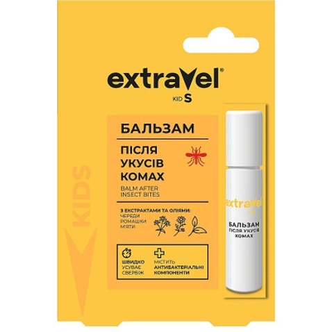 Засіб після укусів комах Extravel Kids Бальзам роликовий 7 мл (4820184442337)