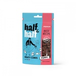 Ласощі для собак Half&Half у формі м'ясних кубиків з яловичиною 100 г (4823082431786)