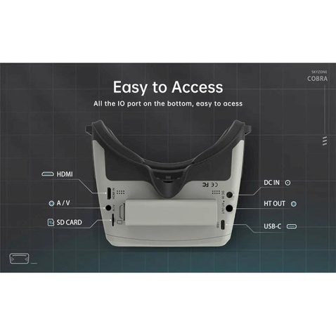 Окуляри  FPV SKYZONE COBRA SD OLED FPV, сірий (COBRASD)